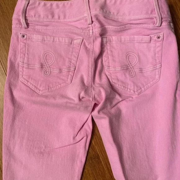 Lilly Pulitzer Worth Skinny Mini zip women’s pink jeans size 2 - Picture 6 of 7